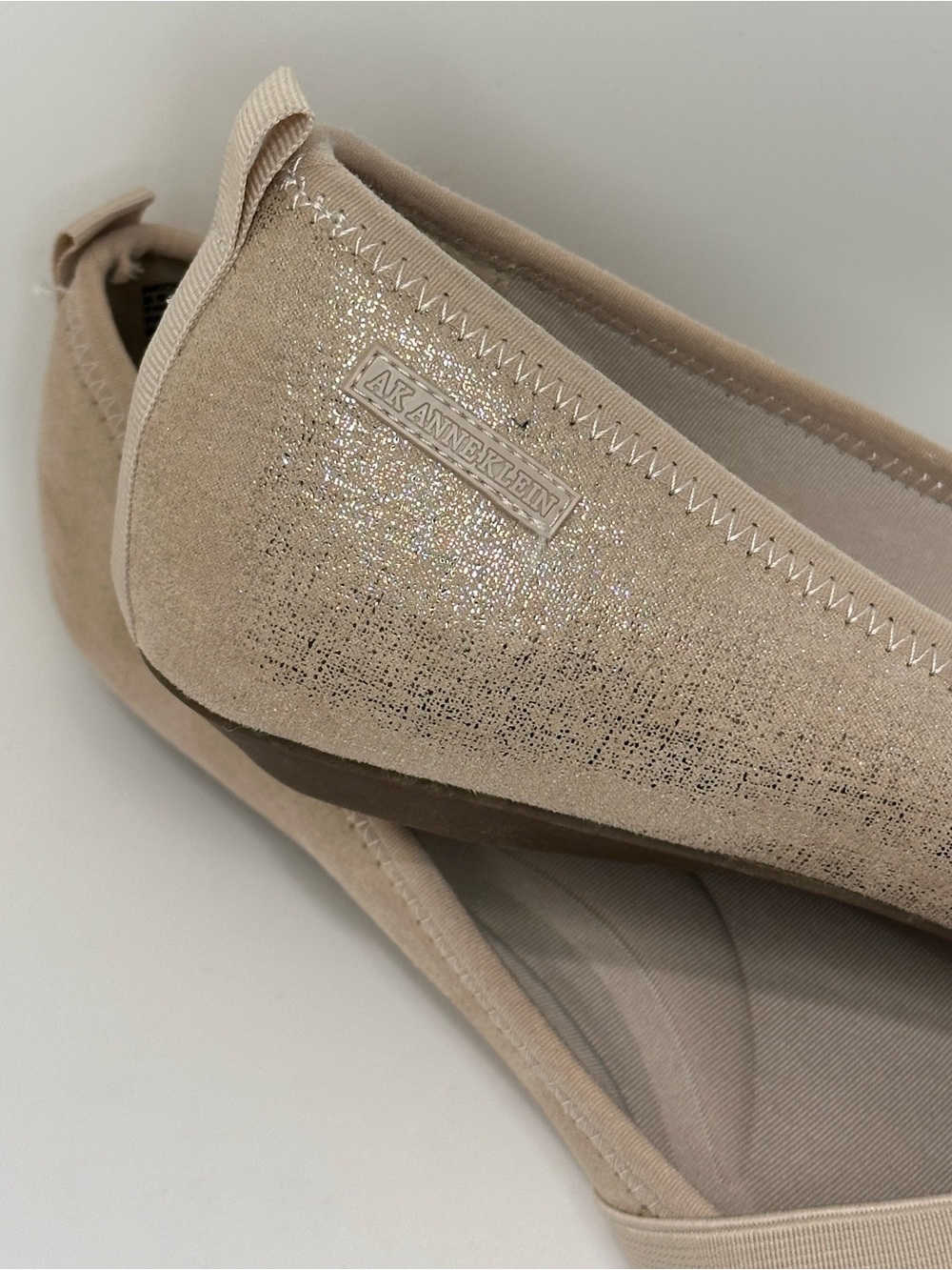 Anne Klein Women's Beige Pointed-Toe Flats - Picture 4 of 7
